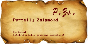 Partelly Zsigmond névjegykártya